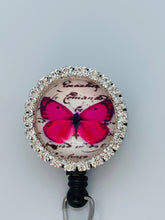 Load image into Gallery viewer, Hot Pink Butterfly Badge Reel
