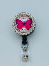 Load image into Gallery viewer, Hot Pink Butterfly Badge Reel
